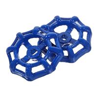 Homoyoyo Volante para Válvula de Compuerta de Fundición de Acero Azul Oscuro 6X6 Exterior 58 MM Manija de Repuesto para Válvula de Agua y Grifo Paquete de 2 Unidades Reemplazo Durable y