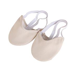 Homoyoyo Zapatos de Elásticos Zapatos de Pirueta Antideslizantes de Media para Ejercicios de Ballet Gimnasia Rítmica (Color Piel L)
