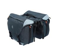 HOMPER Bolsa de alforja doble para bicicleta, 25L-35L de gran capacidad con rayas reflectantes para asiento trasero de bicicleta