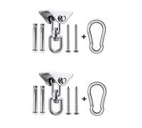 HOMPER Ganchos de Techo, de capacidad SUS304 de acero inoxidable con rotación de 360 °, ganchos de suspensión con perno para conjuntos de madera de hormigón, hamaca de yoga