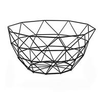 HOMQUEN Cesta De Frutas, Frutero, Cesta De Frutas De Alambre Metálico Para Cocina, Frutero Para Mostrador De Cocina, Cesta Para Frutas, Verduras, Pan, Aperitivos (Cuadrado Alto, Negro)
