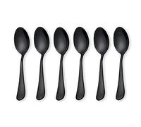 HOMQUEN cucharadas de café Negro, cucharas de Acero Inoxidable, Cuchara de Helado, cucharas pequeñas para Postre, Juego de 6 (cucharadas de café Negro)…