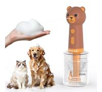 Homrich Espuma de champú para perros de 500 ml con mezcla automática, dispensador eléctrico de jabón para perros, pulverizador automático recargable de champú para mascotas, suministros de baño