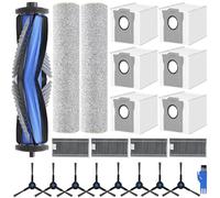 Homruich 20 Accesorios para Ecovacs Deebot X8 Pro Omni/X8 Omni Pieza De Repuesto Para Aspirador, 1 Cepillo Principal, 2 Rodillos De Limpieza De Mopp, 4 Filtros, 6 Bolsas De Polvo, 8 Cepillos Laterales
