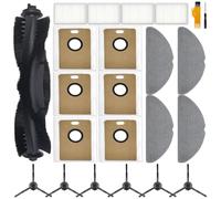 Homruich 21 Pcs Accesorios para Tapo RV30 Max Plus, RV30 Max, RV20 Max Plus, RV20 Max Aspirador de repuesto, 1 cepillo principal, 4 filtros, 4 toallas, 6 bolsas de polvo, 6 cepillos laterales