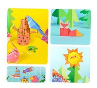 HOMSFOU 1 Caja Papel para Papiroflexia Creativo con Animales Divertidos Colores de Pliegues para Niñas Manualidades y Fáciles para Proyectos Artísticos