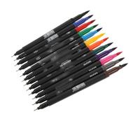 HOMSFOU 1 Juego Rotuladores De Doble Punta Colores Marcadores Para Dibujo Y Escritura Prácticos Y Portátiles Para Arte Y Lettering 12 Piezas