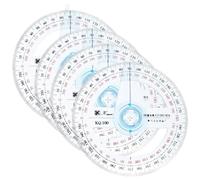HOMSFOU 1 Juego Transportador De Círculo De Plástico Para Estudiantes Y Profesionales Matemáticas Y Geometría Herramienta Práctica Para Dibujo Y Medición 4 Piezas