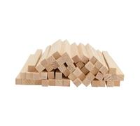 HOMSFOU 1 Juego Varillas De Madera Cuadradas Naturales Para Bricolaje Accesorios Diy Resistentes Y Prácticas Para Manualidades Y Proyectos Artísticos 50 Piezas