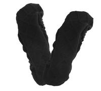 HOMSFOU 1 Par Guantes de Tela Cubrir Alto Almohadillas Largo Espuma para Accesorio reposabrazos de Silla de Oficina Cubierta del reposabrazos de la Silla poliéster Black