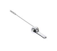 HOMSFOU 1 Pc interruptor de inodoro de presión frontal descargador de inodoro válvula botón y cisterna herramienta palanca de inodoro retro manija del inodoro del baño abdominales Silver