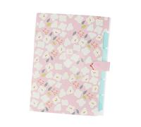 HOMSFOU 1 Pieza Multi Layer File Folder With Flower Patterns Portable Document Organizer For Office And School Use