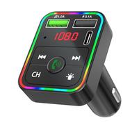 HOMSFOU 1 Pieza Reproductor de para Coche Cargador Dual USB Adaptador Inalámbrico con Automática y Recepción de Radio Compatible con Móviles y Accesorios