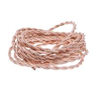 HOMSFOU 1 Rollo Cable de Alimentación Eléctrico Trenzado de Tela de Cuerda Flexible para Lámparas y Proyectos Diy para Decoración Vintage y Restauración de Antigüedades