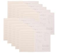 HOMSFOU 10 Cuadernos Portátiles de Música Papel Pautado Khaki, Diseño Suave para Escribir y 18 Páginas Interiores, Ideales para Componer y Practicar Música