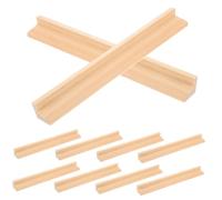 HOMSFOU 10 piezas Bases de Madera de Soporte Ángulo Recto para Decoración DIY de Ecológicas para Aprendizaje y Exhibición de Alfabetos Inglés