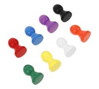 HOMSFOU 10 Piezas de Peones de Madera Multicolor para Juegos de Mesa, Accesorios de Juego para Damas y Ajedrez Volador, Piezas de Repuesto Lisas y Duraderas para Tablero de Madera