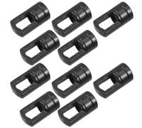 HOMSFOU 10 Piezas Ganchos para Lámparas Colgantes Anillo de Tuerca de Lámpara de Hierro Negro 10mm con Tornillo Proyectos de Bricolaje y Decoración del Hogar