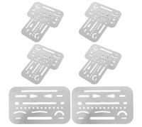 HOMSFOU 10 Piezas Medidor De Espesor De Herramientas De Dibujo De Escudo Plantilla De Dibujo De Artistas De Acero Inoxidable De Metal Silver