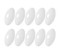 HOMSFOU 10 Piezas Soporte de Montaje de Luminaria Redondo Blanco, Hierro | Cubierta de Placa de Techo, Acabado Liso Moderno, para Cajas de Conexión y Uso Comercial