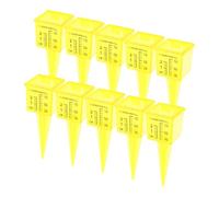 HOMSFOU 10 Unidades Pluviómetro de Lluvia de Plástico Amarillo para Exteriores, Medidor de Lluvia Práctico y Resistente, Herramienta Precisa para Jardín y Césped