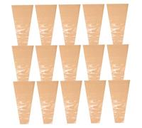 HOMSFOU 100 Piezas Bolsas para Flores Kraft Papel Mangas para Rosas Individuales Envoltorios Elegantes para Floristerías para Bodas Graduaciones y Cumpleaños