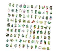 HOMSFOU 100 Piezas computadora Pegatinas Mini pintadas Pegatinas Basura Stickers Personalizados Pegatinas Infantiles Planta Verde Pegatinas Planta de PVC Pegatinas Autoadhesivo de PVC