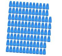 HOMSFOU 100 Piezas de Tapa de Botas de Conector Rj45 Azul de Plástico para Proteger Cables de Red Cat5 y Cat6 contra Dobladuras y Entrada de Agua