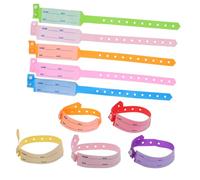 HOMSFOU 100 Piezas Pulseras Identificación Médica Descartables para Pacientes Brazaletes Plásticos Escritura Fácil Ajustables para Adultos Mayores y Sanitario