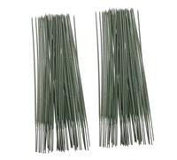 HOMSFOU 100 piezas Unidades Alambre Tallo Floral Verde Varillas Resistentes para Manualidades Flores Artificiales Bricolaje Arreglos y Decoraciones Versátiles