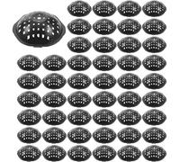 HOMSFOU 100 Unidades Tapete de Rejilla Ventilado y Reutilizable para Fondo de Maceta de Plástico Negro Accesorio Ligero para Jardinería para Maceteros y Plantas