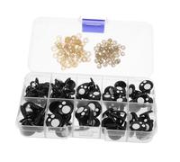 HOMSFOU 100Piezas Ojos de Seguridad para Manualidades de Ojos Kawaii con Arandelas Ojos de Fieltro para Amigurumi y Juguetes de Peluche para Proyectos de Ganchillo