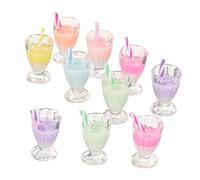 HOMSFOU 10piezas Llavero De Resina Dijes De Taza Para Beber Dijes Para Collar Decoraciones De Colgantes De Joyería Colgantes Forma De Taza Para Beber Para Hacer Joyas y Collares