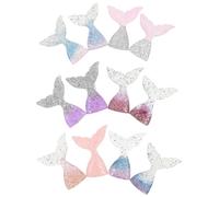 HOMSFOU 12 Figuras Mini Sirena Resina Multicolor, Decoración No Comestible para Tartas y Pasteles, Accesorios para Fotos y Suministros de Fiesta, Adecuado para Cumpleaños Color Aleatorio