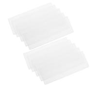 HOMSFOU 12 Marcapáginas de Tela para Punto de Cruz Tamaño 7X19 CM Tela Blanca Borde Kit de Marcadores Bordados Lisos para Manualidades y Proyectos Escolares