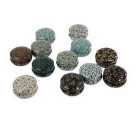 HOMSFOU 12 Mini Cajas de Hojalata Redondas Pequeñas Tapa para Velas DIY, Recipientes de Almacenamiento Metálicos Prácticos para Hogar y Manualidades, Latas para Hacer Velas Artesanales