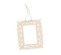 HOMSFOU 12 Piezas Adornos Colgantes de Madera Hueca Pack de Decoración y Bodas Cuadrado con Flores Material Duradero y Resistente para Manualidades y Decoración