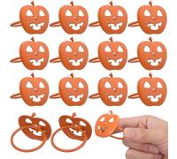 HOMSFOU 12 Piezas Anillos de Servilleta de Calabaza para Ambiente Halloween Mesa Restaurante Hotel Diseño Ligero y Elegante para Fiesta Temática Estacional