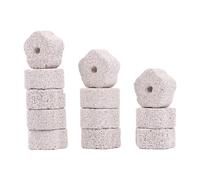 HOMSFOU 12 Piezas de Juguetes Masticables para Hámster y Conejo de Piedra Mineral con Agujero, Material Sintético Seguro y Diseño Creativo para Cuidado Dental