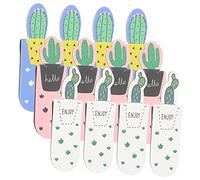 HOMSFOU 12 Piezas Marcapáginas Magnéticos Forma de Cactus para Estudiantes y Lectores Hechos de Material Magnético y Decorativo para la Eficiencia de Estudio y Lectura