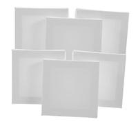 HOMSFOU 12 Piezas Mini Oil Painting Frames Durable Cotton Canvas Boards For Drawing Supplies Square Blank Painting Boards For Diy Acrylic Watercolor Craft Projects