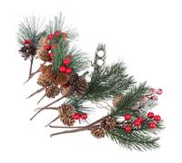 HOMSFOU 12 Piezas Ramas Decorativas de Bayas Navideñas de Imitación | PVC y Espuma, Efecto Realista para Arreglos, Fotografía de Celebración, Decoración Romántica y Única