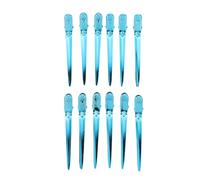 HOMSFOU 12 Pinzas Metálicas para Peluquería de Color Azul, Clips para Peinar y Seccionar el Cabello, Herramienta Profesional para Estilismo y Cuidado del Cabello, Pack de 12 Unidades