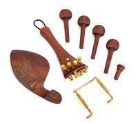 HOMSFOU 15piezas Accesorios para Violín de Incluye Cordal Mentonera Abrazaderas Clavijas y Botón Resistentes Diseño Artesanal para Principiantes y Luthiers