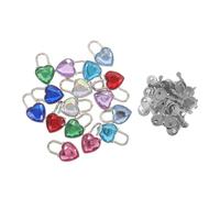 HOMSFOU 16 Piezas Candados Metálicos Mini con Rhinestone y Llave para Diario Caja de Joyería Maleta Decoración Romántica