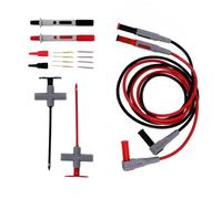 HOMSFOU 16 piezas Kit de Cables de Prueba para Multímetro con Puntas Chapadas y Resistencia al Desgaste Sondas para Tester de Voltaje Accesorios Eléctricos para Técnicos y Formación