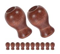 HOMSFOU 18 Tiradores de Cordón de Madera para Persianas Romanas y Enrollables, Borlas Marrones Fácil Instalación para Manualidades y Decoración Minimalista