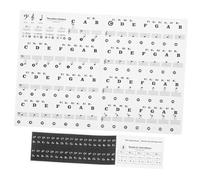 HOMSFOU 1juego Calcomanías De Notas Musicales Para Piano Pegatinas Para Principiantes Fáciles De Instalar Transparentes y Reutilizables Para Aprender Piano Casa
