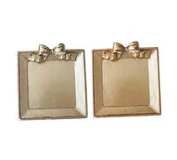 HOMSFOU 1juego Conjunto Trays Retro Nórdicos para Fotografía Accesorios De Decoración De Hogar Dorado y Plateado