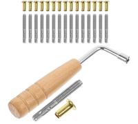 HOMSFOU 1juego Profesional de Clavos de Afinación y Pasadores Giratorios para Arpa de Lira Incluye Llave de Accesorios Duraderos para Instrumentos de Cuerda Superficie Pulida sin Rebabas